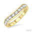 Channel Set Curved Diamond Wedding Band