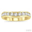 Channel Set Curved Diamond Wedding Band