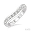 Channel Set Curved Diamond Wedding Band