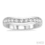Channel Set Curved Diamond Wedding Band