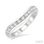 Channel Set Curved Diamond Wedding Band
