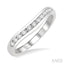 Channel Set Curved Diamond Wedding Band