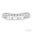 Channel Set Curved Diamond Wedding Band