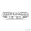 Channel Set Curved Diamond Wedding Band