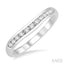 Channel Set Curved Diamond Wedding Band