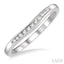 Channel Set Curved Diamond Wedding Band