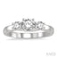 Round Shape Past Present & Future Diamond Engagement Ring