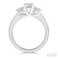 Round Shape Past Present & Future Diamond Engagement Ring
