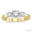 Round Shape Past Present & Future Diamond Engagement Ring