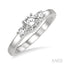 Round Shape Past Present & Future Diamond Engagement Ring