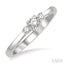 Round Shape Past Present & Future Diamond Engagement Ring