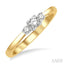 Round Shape Past Present & Future Diamond Engagement Ring