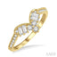 Chevron Baguette Diamond Wedding Band
