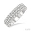 Three Row Diamond Wedding Band