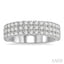 Three Row Diamond Wedding Band