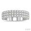 Three Row Diamond Wedding Band