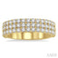 Three Row Diamond Wedding Band