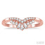 Chevron Baguette Diamond Wedding Band