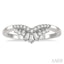 Chevron Baguette Diamond Wedding Band