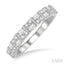 Double Row Baguette Diamond Wedding Band