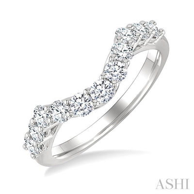 Curved Diamond Wedding Band
