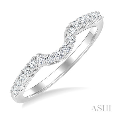 Curved Diamond Wedding Band