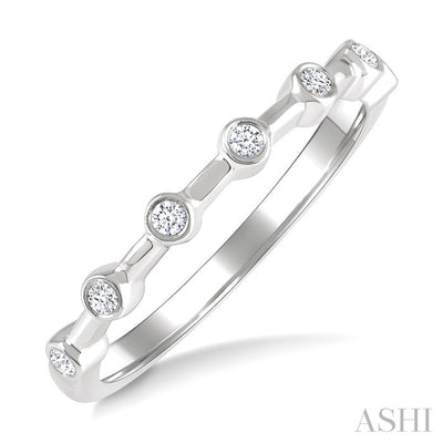 Stackable Bezel Set Diamond Wedding Band