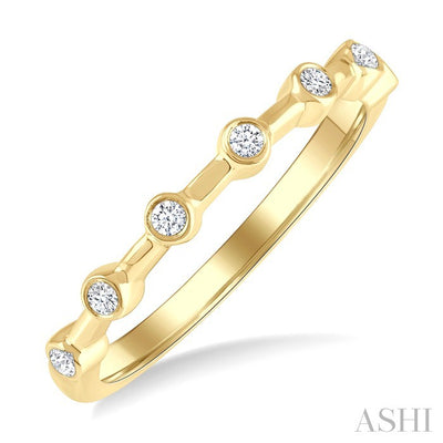 Stackable Bezel Set Diamond Wedding Band