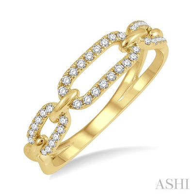 Paperclip Diamond Fashion Ring