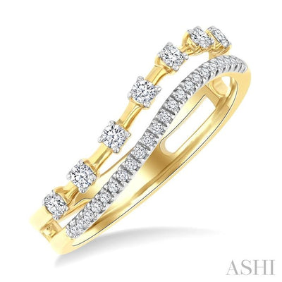 Double Row Diamond Fashion Band
