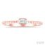 Bead Bijoux  Emerald Shape East-West Bezel Set Petite Diamond Fashion Ring