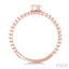 Emerald Shape East-West Bezel Set Petite Diamond Fashion Ring