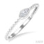 Marquise Shape East-West Bezel Set Petite Diamond Fashion Ring
