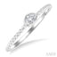 Bead Bijoux Oval Shape East-West Bezel Set Petite Diamond Fashion Ring