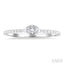 Bead Bijoux Oval Shape East-West Bezel Set Petite Diamond Fashion Ring