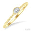 Bead Bijoux Oval Shape East-West Bezel Set Petite Diamond Fashion Ring