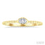 Oval Shape East-West Bezel Set Petite Diamond Fashion Ring