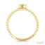 Oval Shape East-West Bezel Set Petite Diamond Fashion Ring