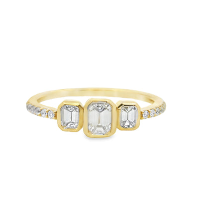 Diamond Three Stone Fashion Ring