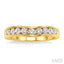 Channel Set Curved Diamond Wedding Band