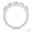 Round Shape 5 Stone Halo Half Eternity Diamond Wedding Band