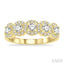 Round Shape 5 Stone Halo Half Eternity Diamond Wedding Band