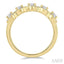 Round Shape 5 Stone Halo Half Eternity Diamond Wedding Band