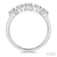 Pear Shape 5 Stone Halo Half Eternity Diamond Wedding Band