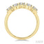 Pear Shape 5 Stone Halo Half Eternity Diamond Wedding Band