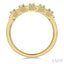 Emerald Shape 5 Stone Halo Half Eternity Diamond Wedding Band