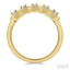 Emerald Shape 5 Stone Halo Half Eternity Diamond Wedding Band