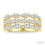 Bold Mixed Shape Three Row Diamond Fashion Band