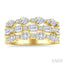 Bold Mixed Shape Three Row Diamond Fashion Band