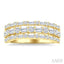 Three Row Baguette Diamond Fashion Band
